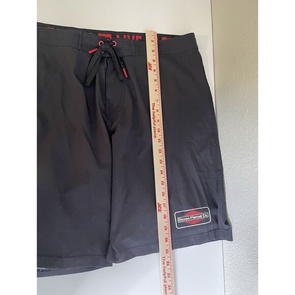 Dixxon Live Fast Mens 38 Board Shorts Swim Trunks Black Red Flannel Co - Picture 6 of 8